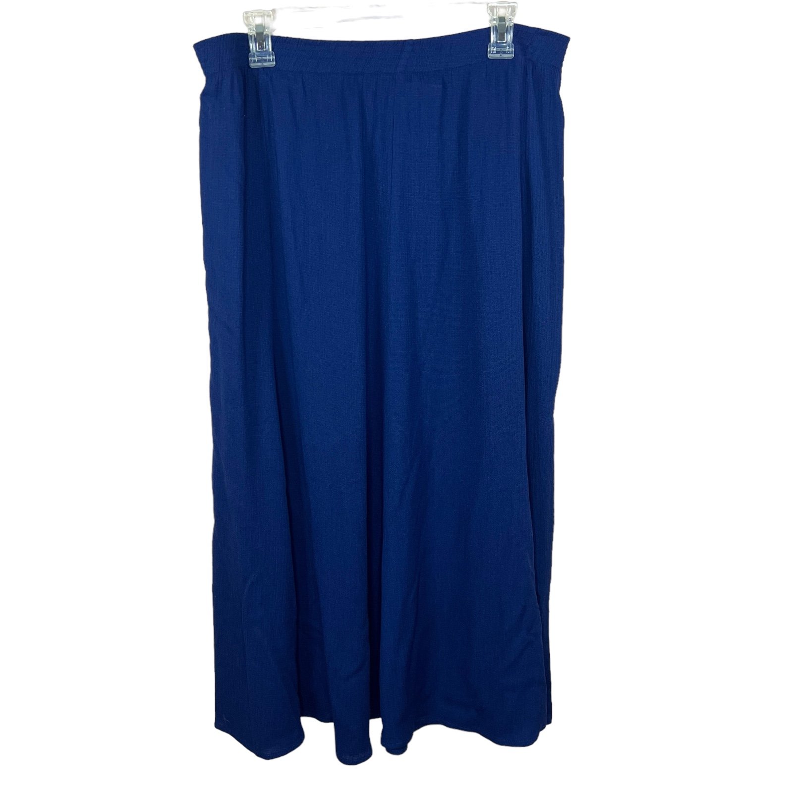 Perfect Vintage CM Shaped Blue Stretch Maxi Skirt Elast