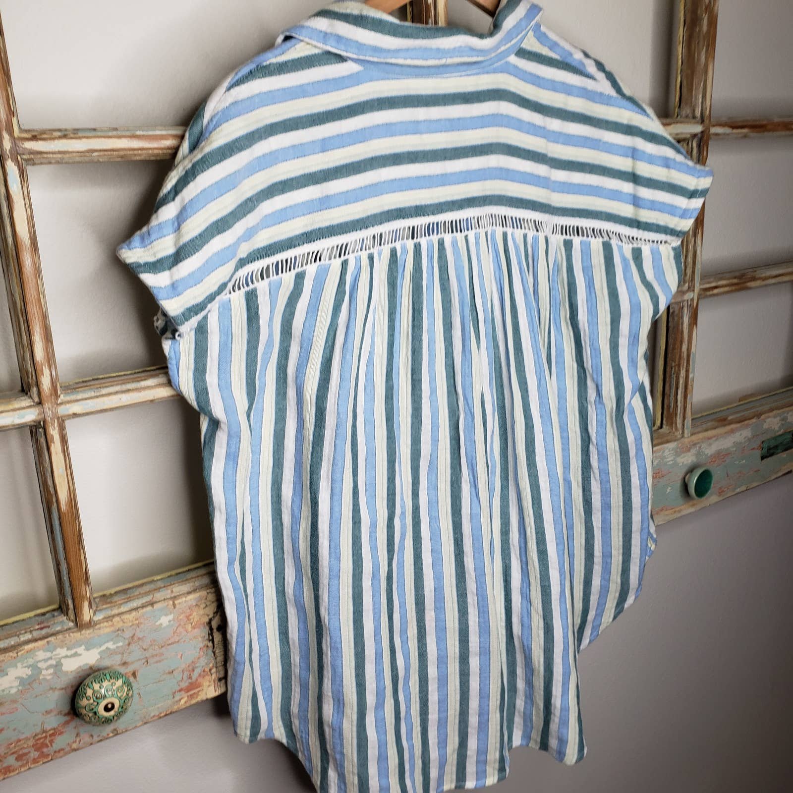Fashion Anthropologie Cotton oversized stripped high/low shirt ladies size small H6E5kpVM8 Online Exclusive
