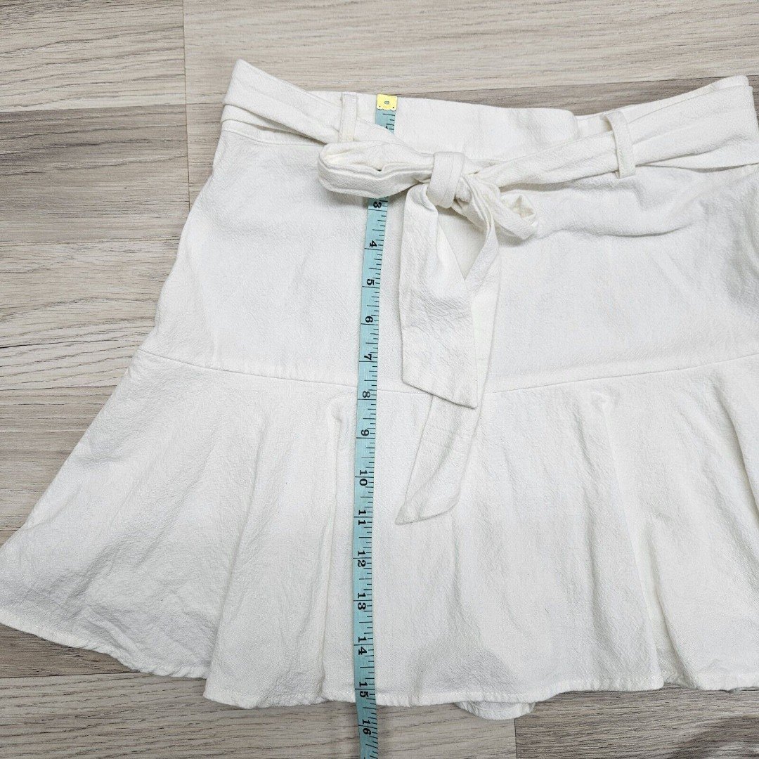 Elegant GRADE & GATHER Womens White Linen Skort Skirt Size Small oIertLWtQ Cheap