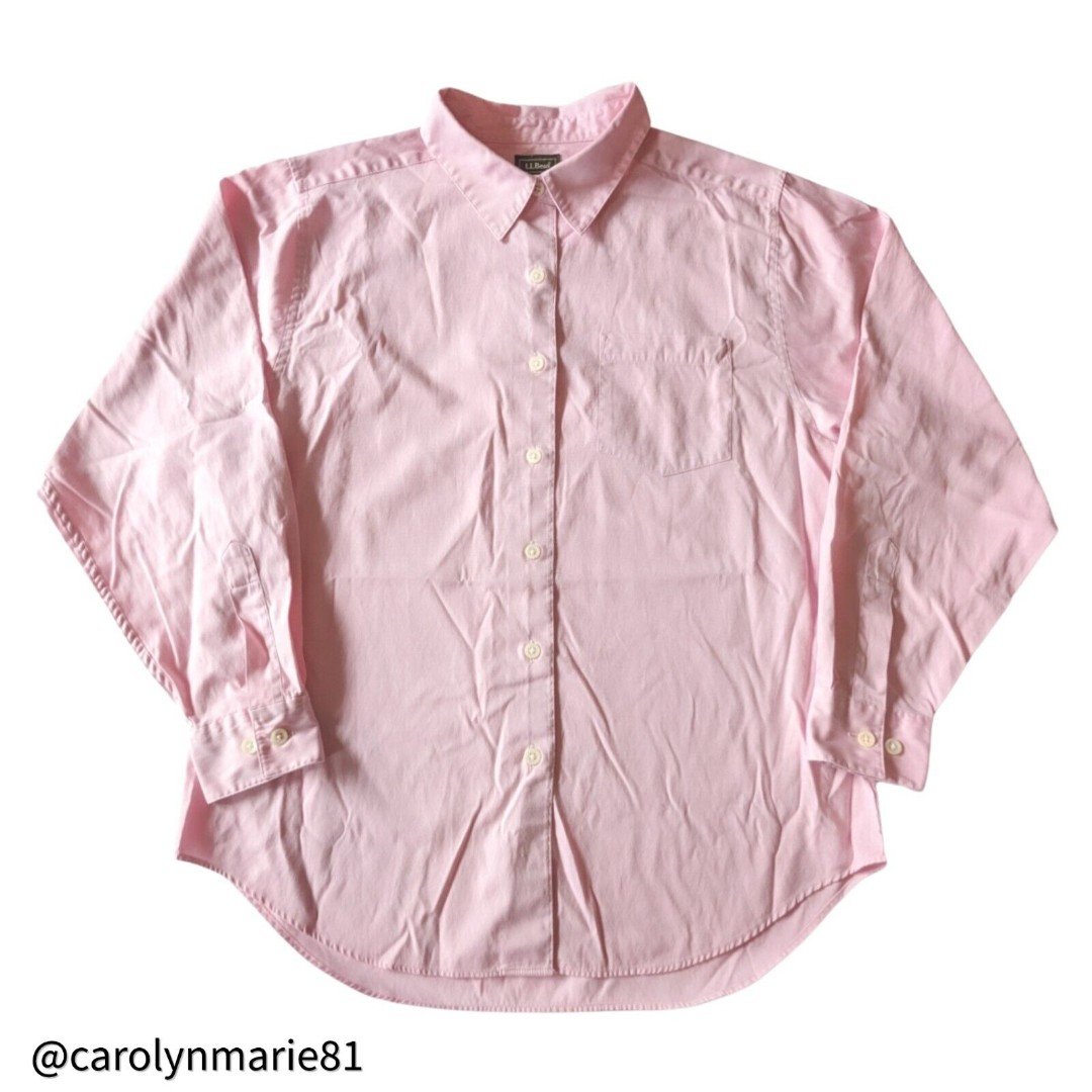 Latest  L.L. BEAN Pink Pastel Poplin Button Down Shirt Size M Collared Career Top ICpOeKweS just for you