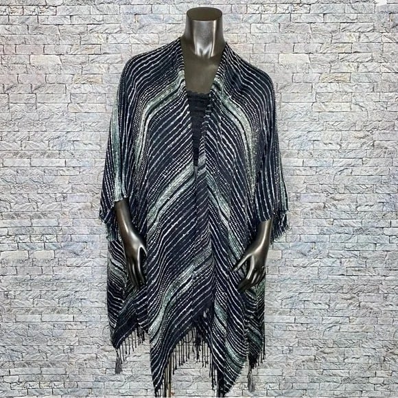 Special offer  Mixit One Size Fringed Poncho New Without Tags LpHodGg7B all for you