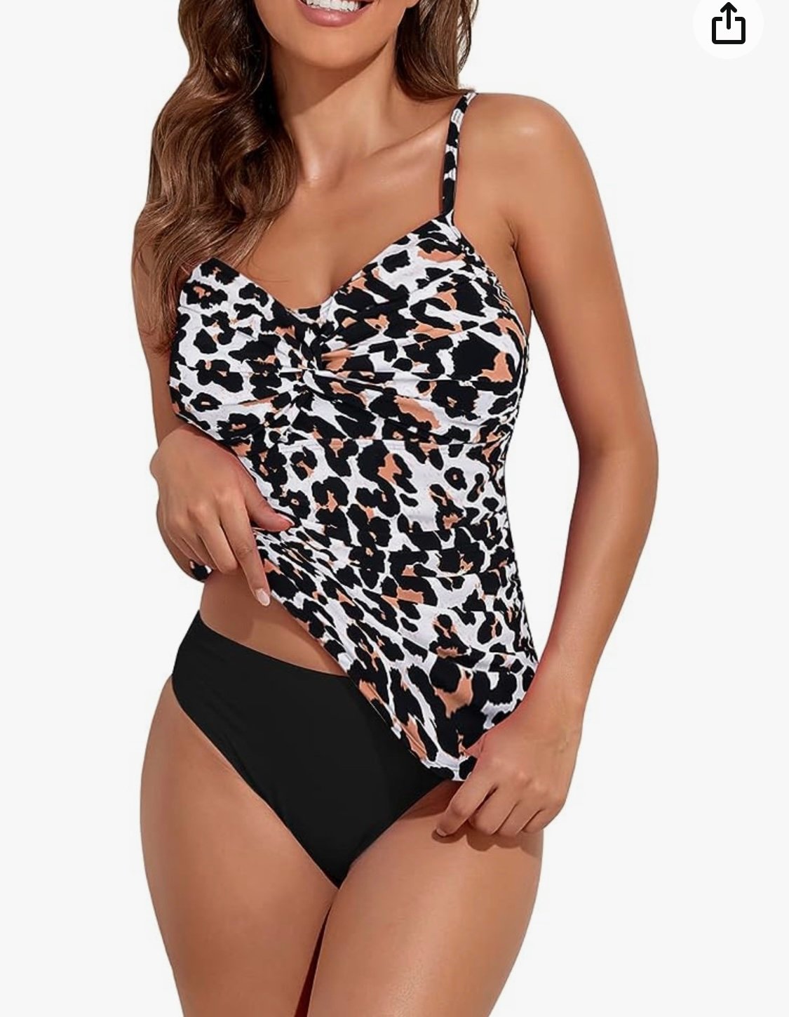 big discount Hilor Women´s Tankini Swimsuits Ruched Wrap Twist Swim Tops Tummy Control Swimwe IFF9zIaWJ no tax