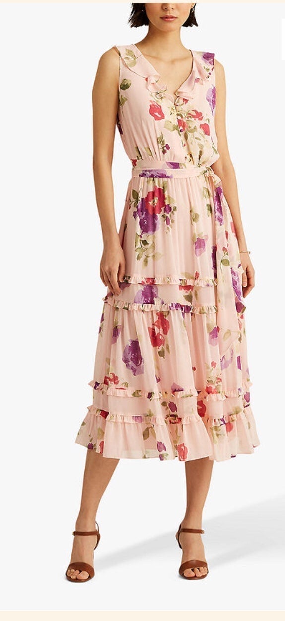 big discount Lauren Ralph Lauren Jinaja Floral Sleeveless Dress, Pink size 2 Ppdhpowcj US Outlet