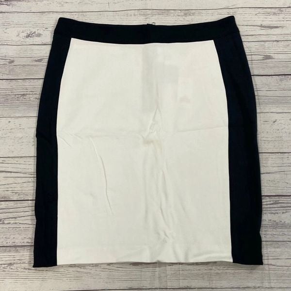 Buy Banana Republic navy white panel pencil skirt in si