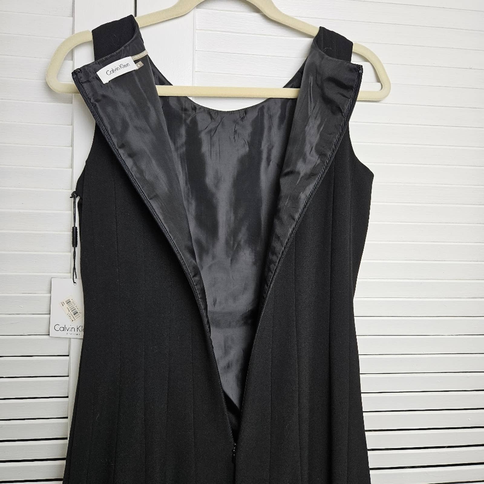 Promotions  Calvin Klein Women´s NWT Sleeveless Black Swing Dress Size 4 nZcloVyIm Everyday Low Prices
