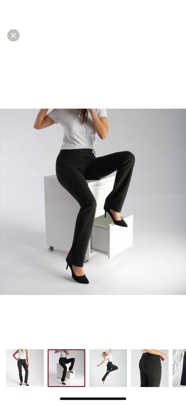 Stylish BETABRAND | Charcoal Gray Straight Leg Dress Yoga Pants Women’s Size L Petite phqLSHAOE Buying Cheap