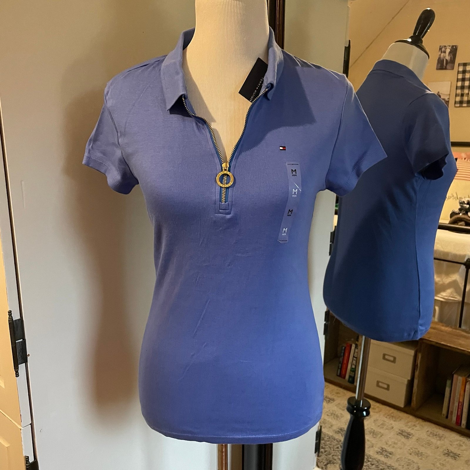 large discount Tommy Hilfiger Medium Blue Polo Shirt O8