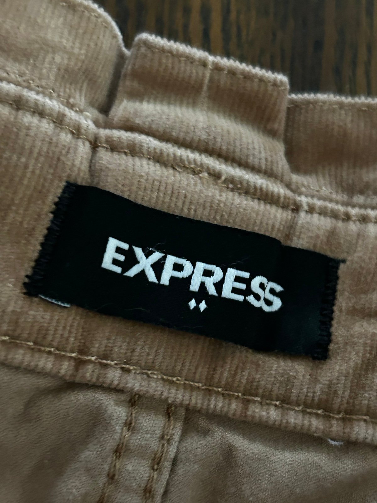 Perfect Express high rise corduroy skirt beige size 14 belt gathered waist EUC pjcAY7PVx US Sale