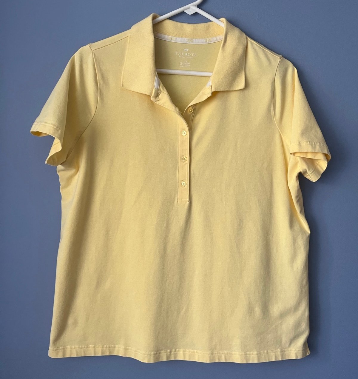 cheapest place to buy  Talbots yellow short sleeve polo