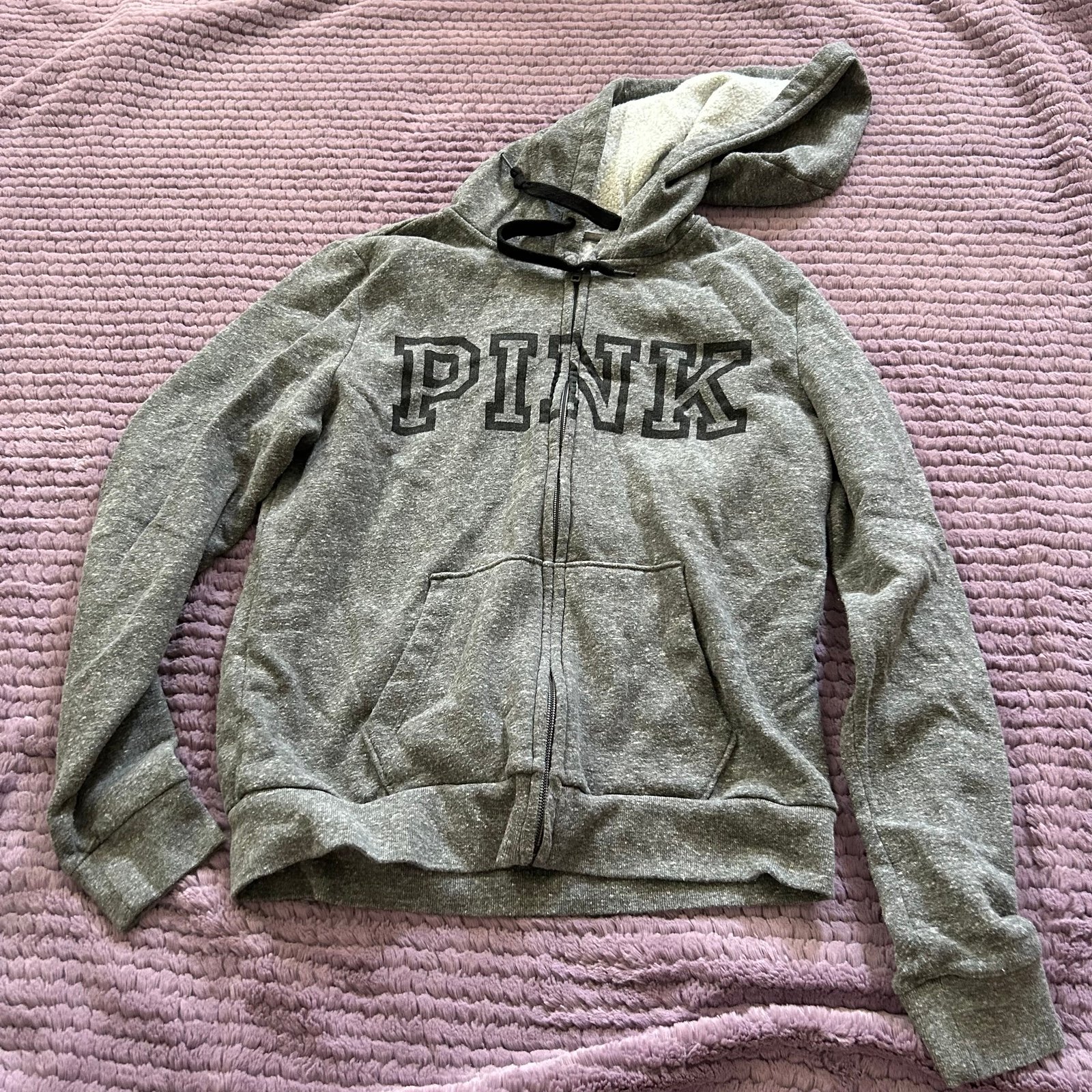 where to buy  Grey vs pink zip up jacket KMITppE9E Online Exclusive