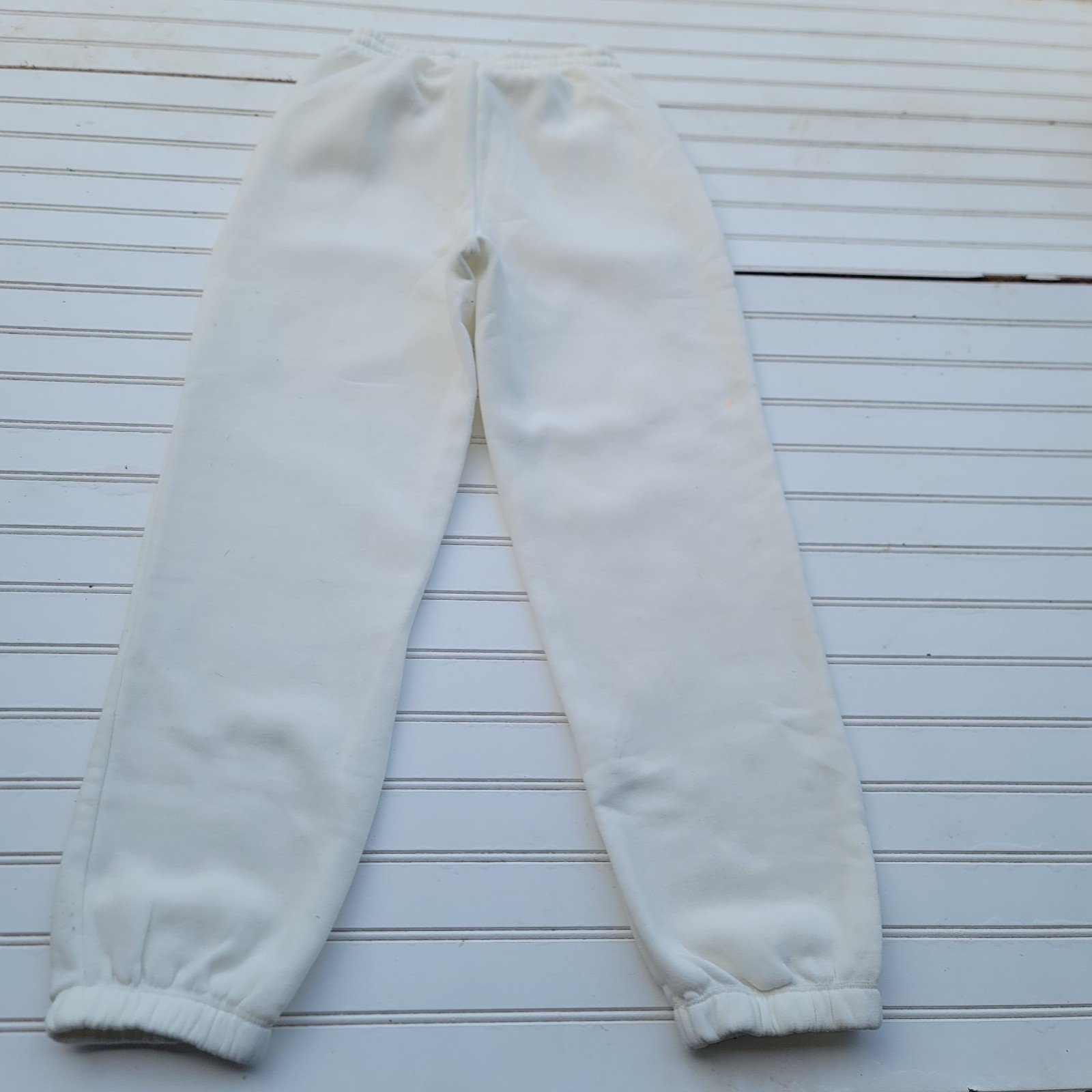 Perfect Simply Blessed Ivory Cream Cozy Fleece  Lined Jogger Sweatpants Elastic Waist M hC4oD3s05 Cheap