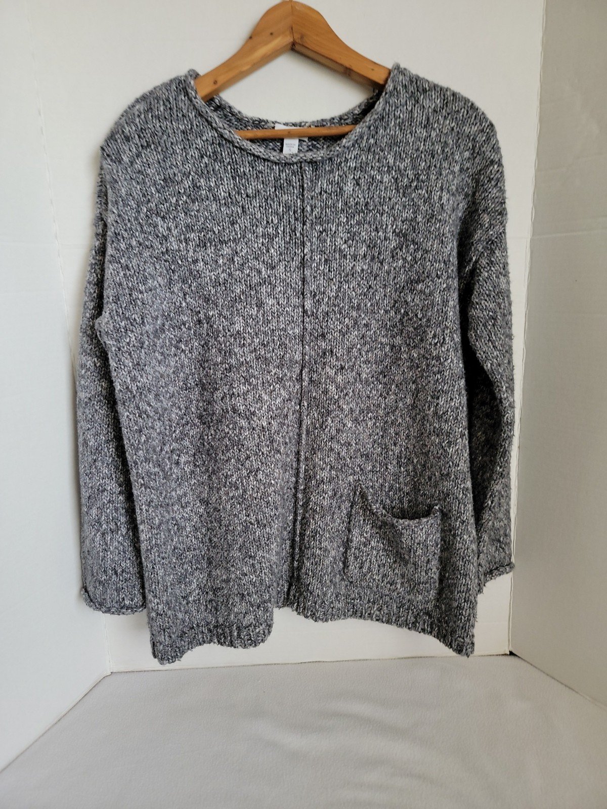 Great Pure Jill Women´s Gray W/ Pockets Long Sleeve Knit Sweater,  S LBObuhYra well sale