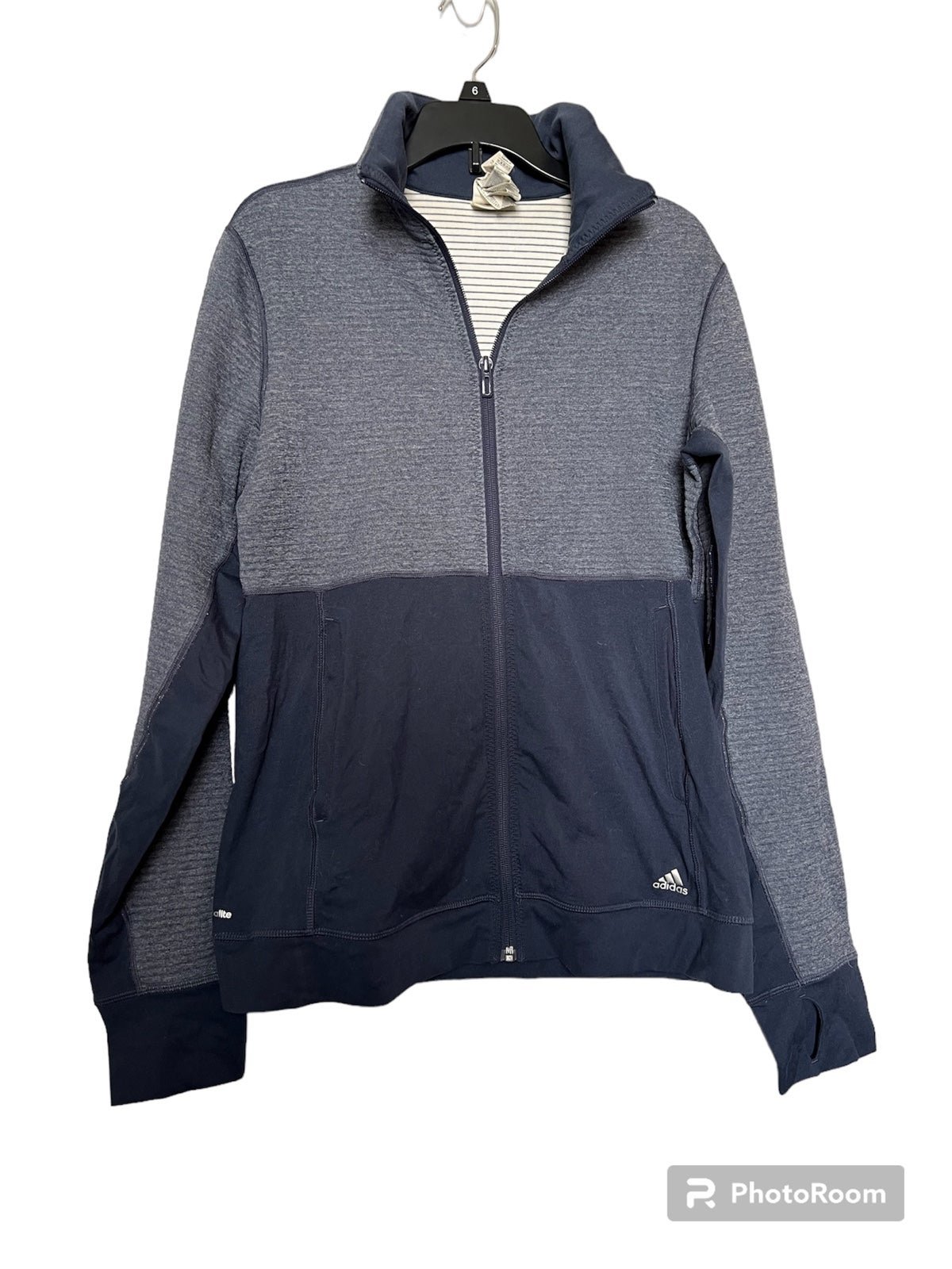 big discount Adidas Zip up jacket size S navy blue Gyat