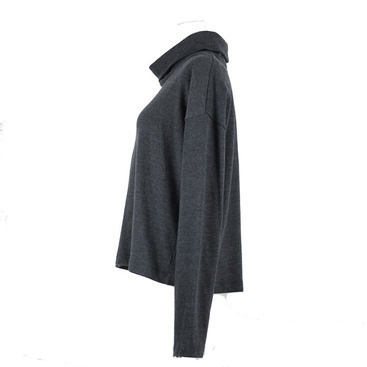 Latest  J Jill NEW $149 Sz S Tall Charcoal Black Turtleneck Cotton Polyester Sweater Top iXVm2Pi4m High Quaity