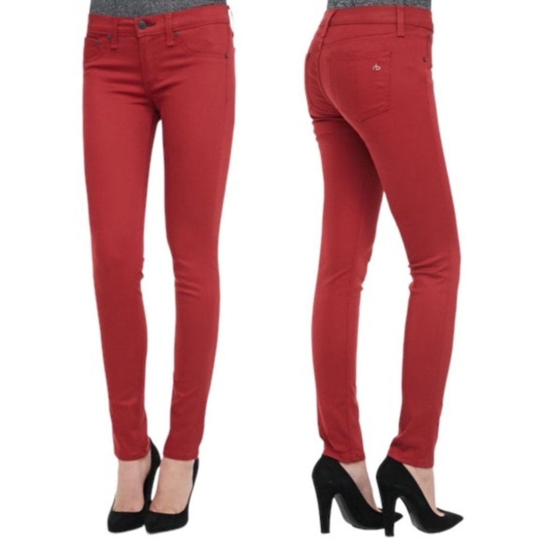 Discounted Rag & Bone Jeans Low Rise Skinny Tencel Cotton Blend Red Clay Women’s Size 25 MEhfM7I9I High Quaity