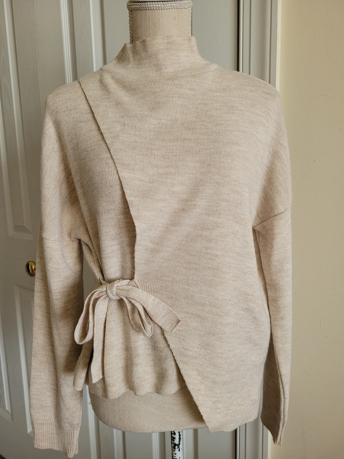 Classic Mango bow wrapped sweater J5DNWFKGf best sale