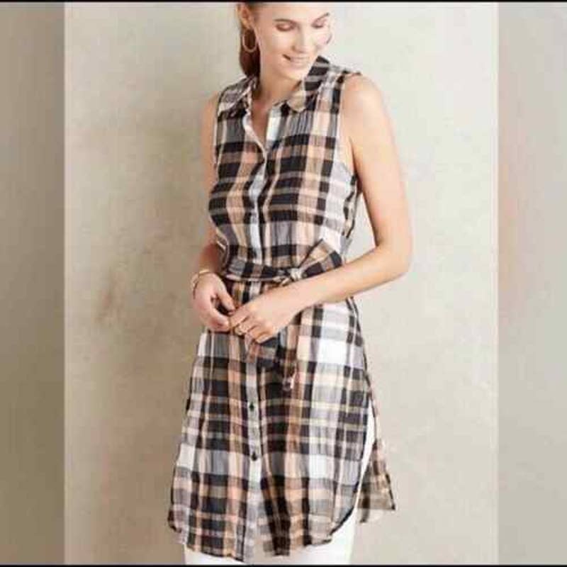 large discount Holding Horses Womens Plaid Sunlit Tunic Shirt Dress Collared Size 0 Multicolor KNC9jFbq9 Wholesale