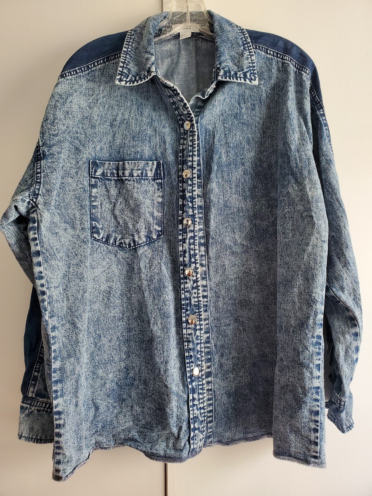 cheapest place to buy  Forever 21 Denim Jacket FoMwxXFz