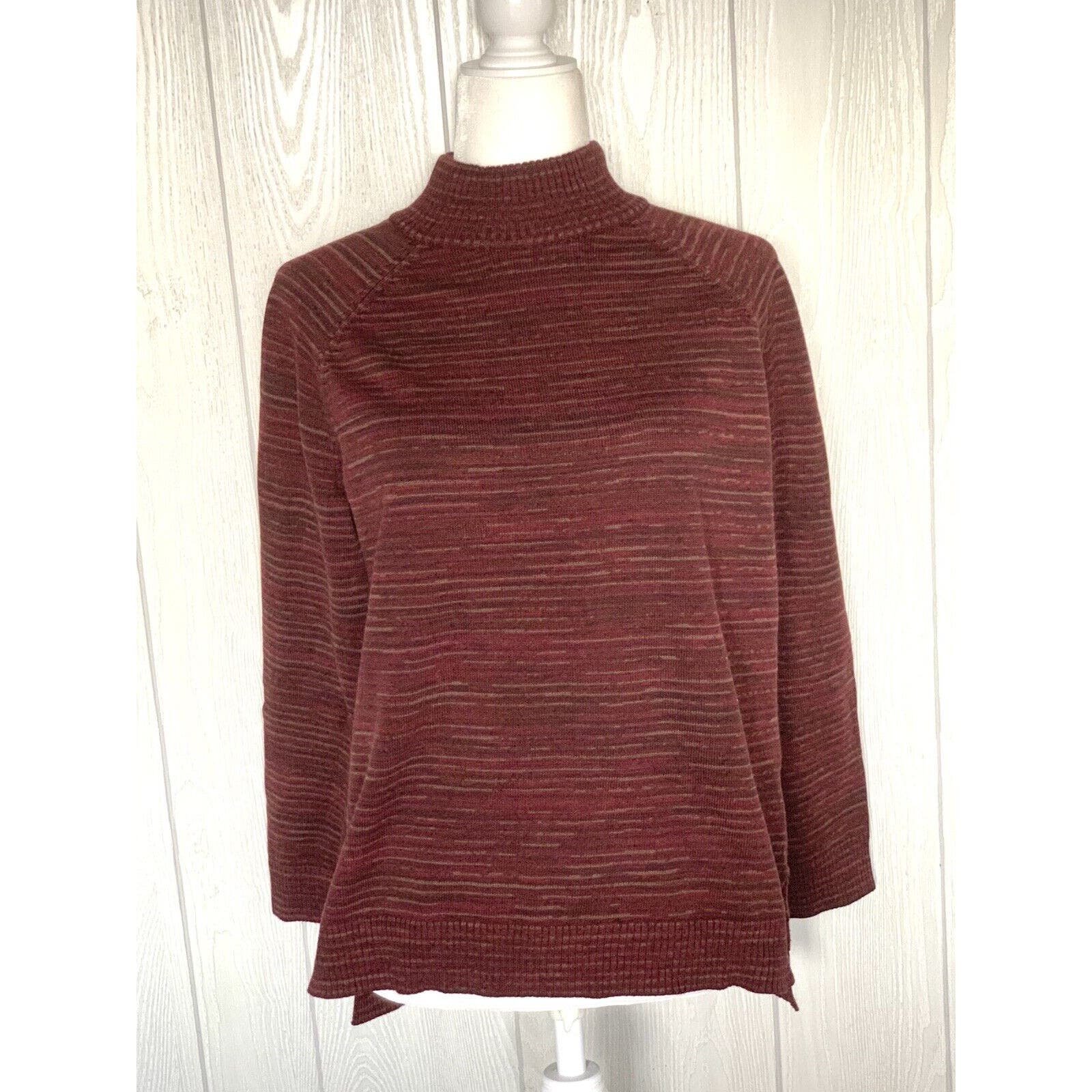 Great Eight Eight Eight Burgandy Stripe Mock Neck Sweater Size Small GSBBpfVAg on sale