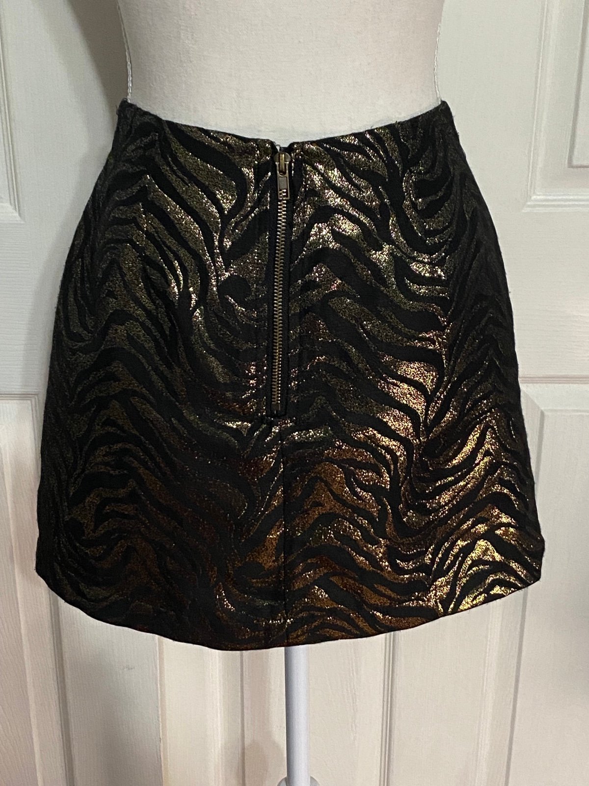 Comfortable MinkPink Friday Forever Black with Gold Animal Print Skirt Size XS FHcrqNFdY Novel 