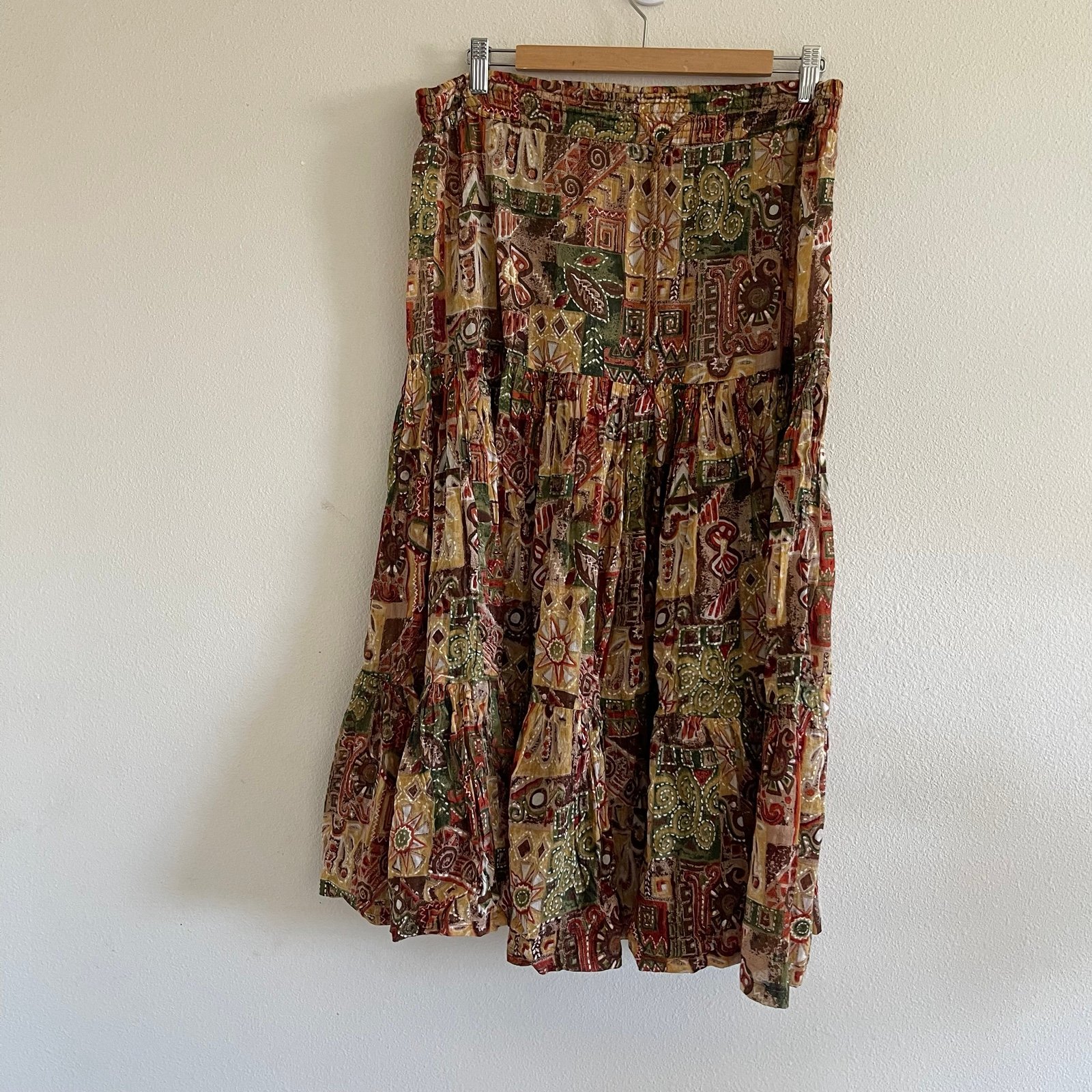 Factory Direct  Indira vintage maxi skirt size large orange patch work Lg7lIeWdG Low Price