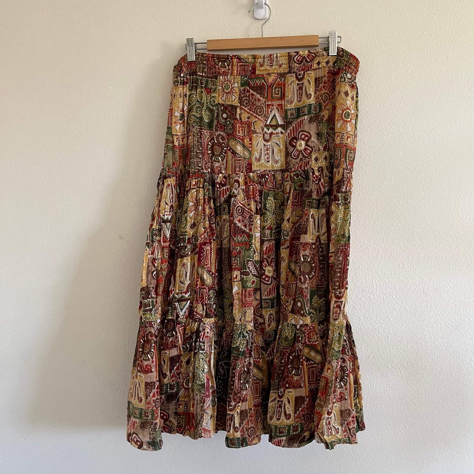Factory Direct  Indira vintage maxi skirt size large orange patch work Lg7lIeWdG Low Price