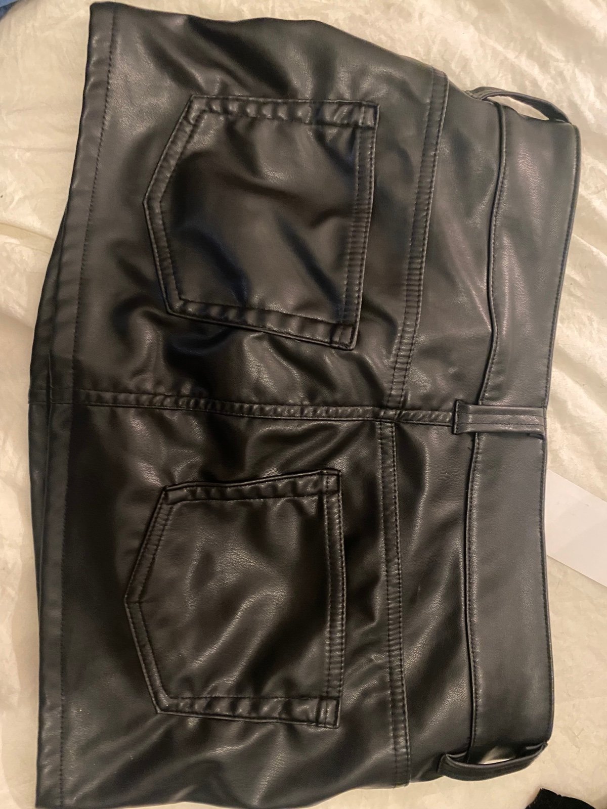 Fashion Black faux leather mini skirt Mxth1e8WX Store Online