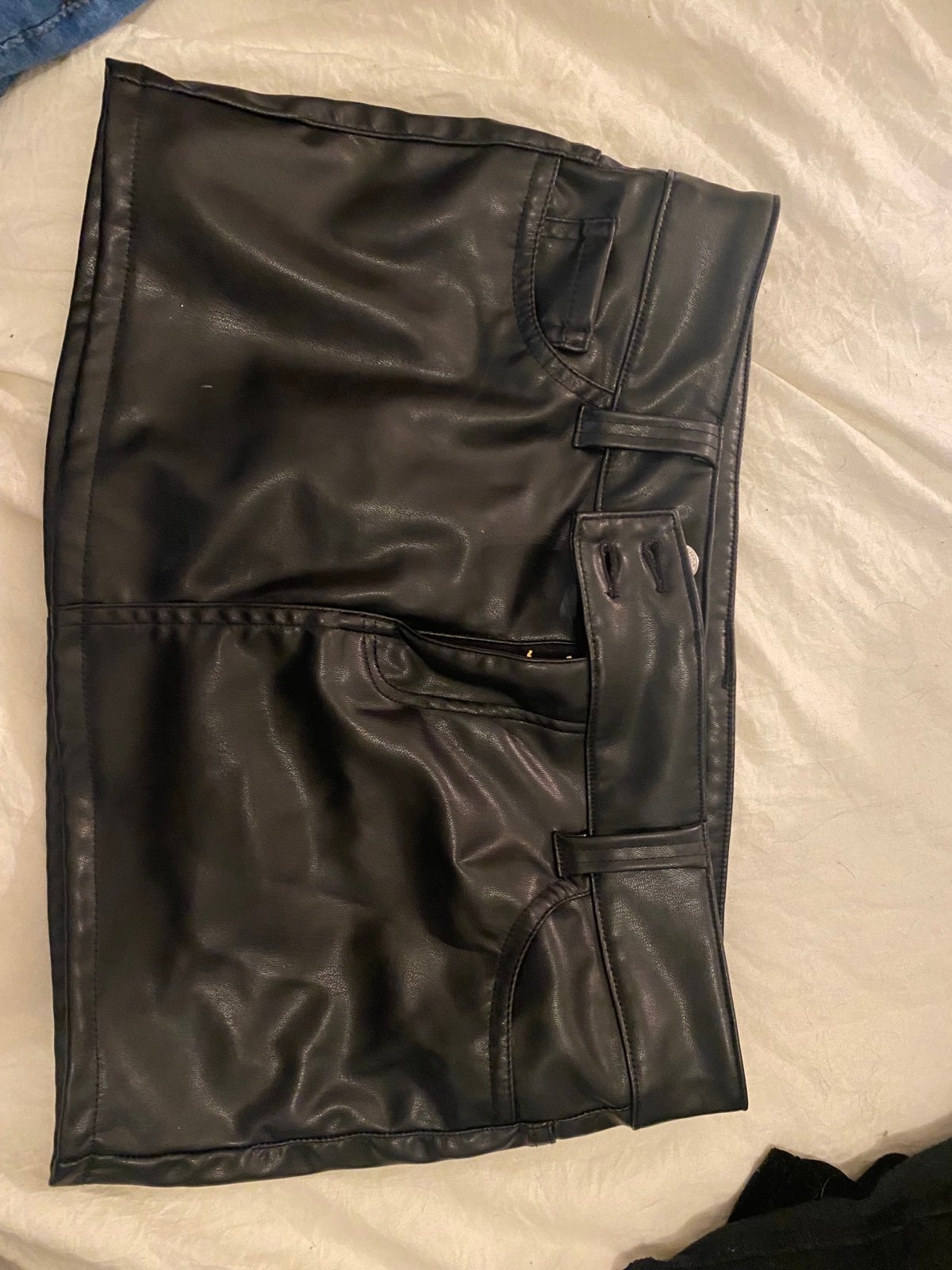Fashion Black faux leather mini skirt Mxth1e8WX Store Online