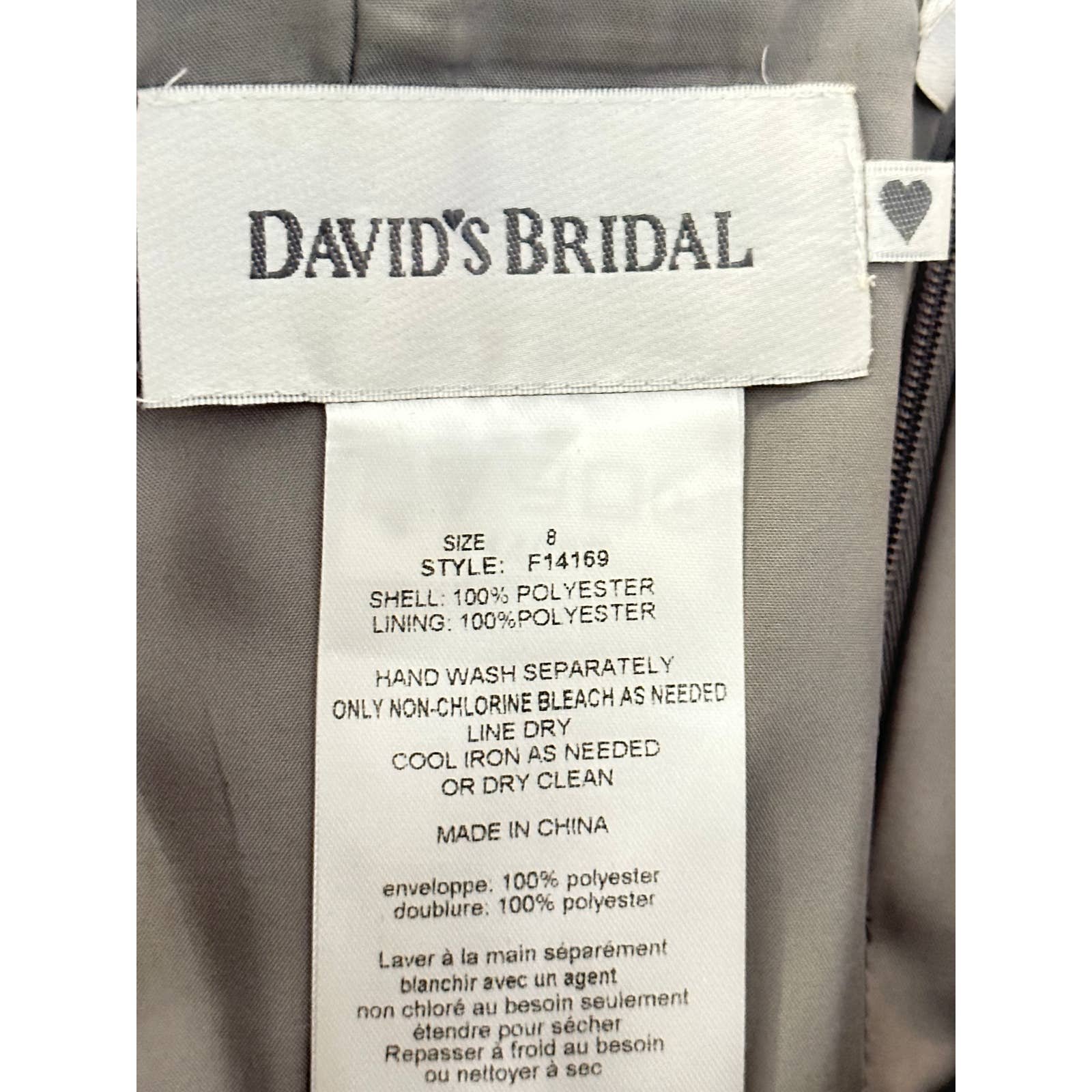 Affordable David´s Bridal Gray Strapless Ruffled Short Formal Dress Sz. 8 MwdIYoYIF High Quaity