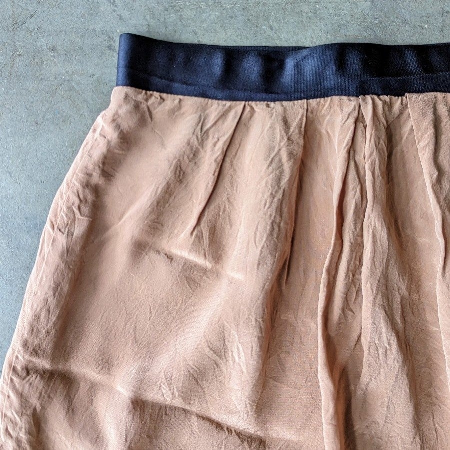 Buy J. Crew Peach Pink Black Waistband Silk A-Line Mini Skirt 4 fKzHC7rJm just buy it