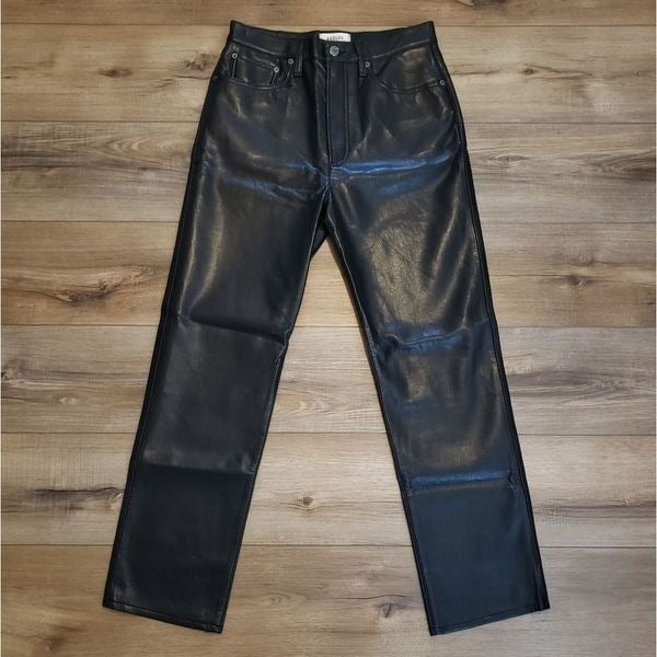 Great NWOT Agolde 90´s Pinch Waist Ultra High Rise Straight Leg Leather Pants Size 28 PDCWIvH3E Great