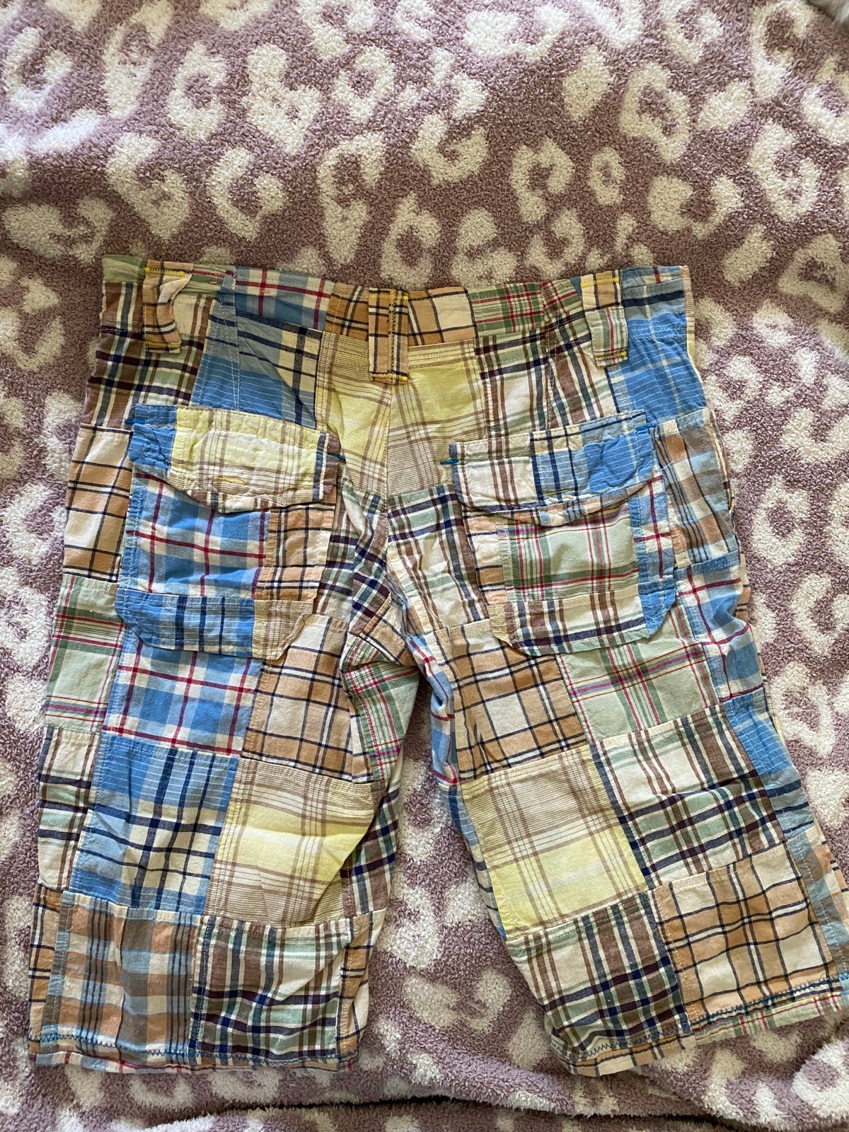 Personality American Eagle 2000s plaid patchwork shorts Kw58nC80z Store Online