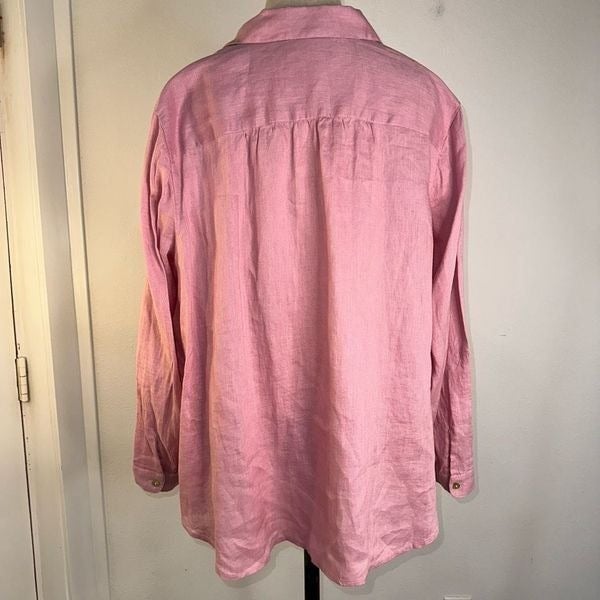 good price J. Jill Love Linen Womens XL Pink Button Front Top Casual Layering Minimalist L6crJepbW Outlet Store
