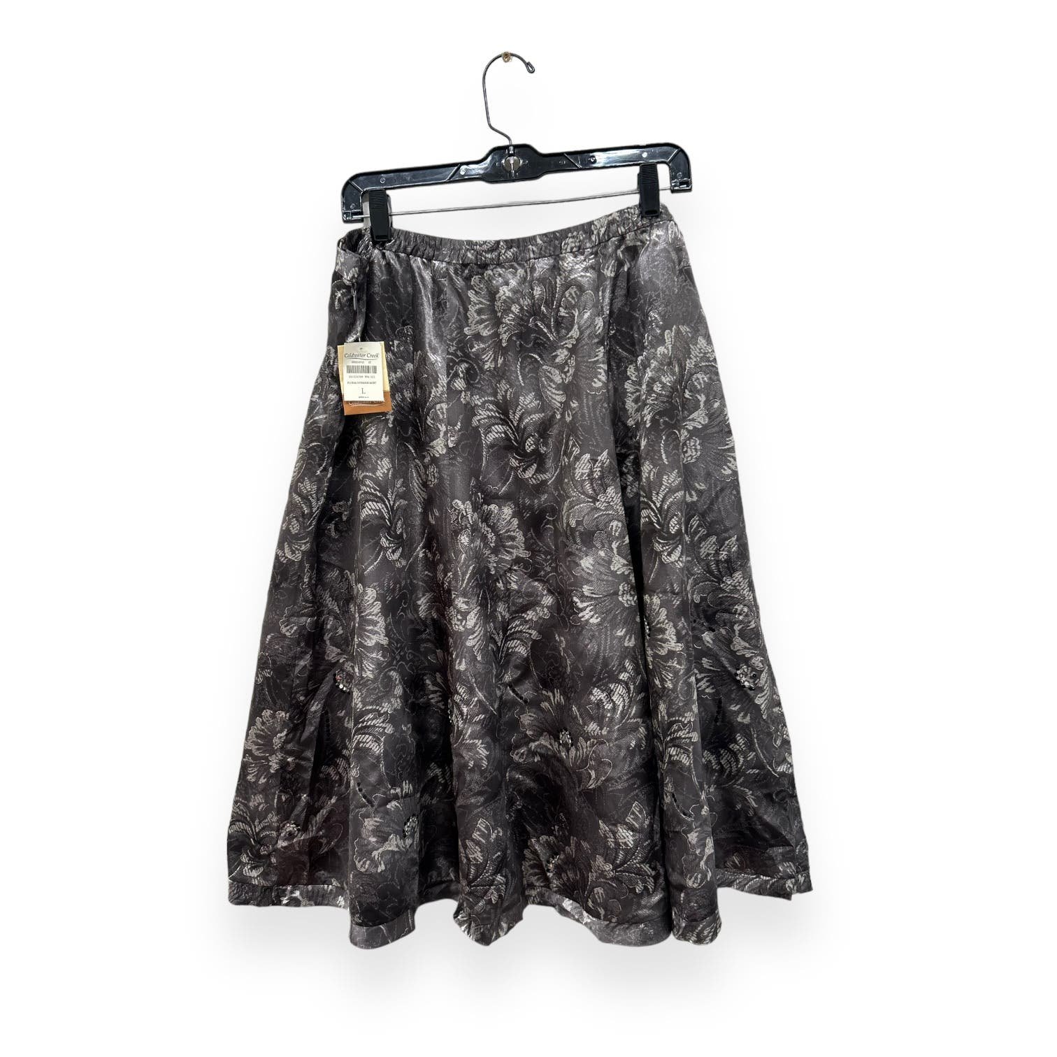 good price NWT Coldwater Creek Floral Shimmer Midi Skirt Size Medium kf5kDowxO online store