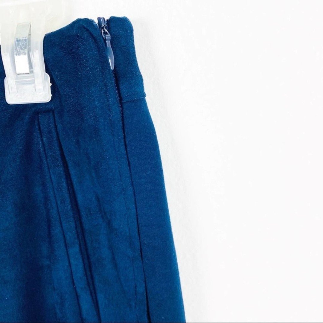 Amazing ZARA Navy Blue High Waist Skinny Faux Front Suede Pants, Size Small MqrvbiyQq hot sale