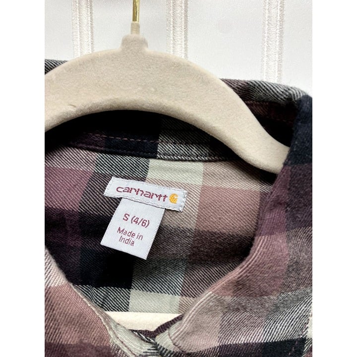 Personality Carhartt Women Plaid Flannel Top Shirt Small 4/6 ly540T4fm just buy it