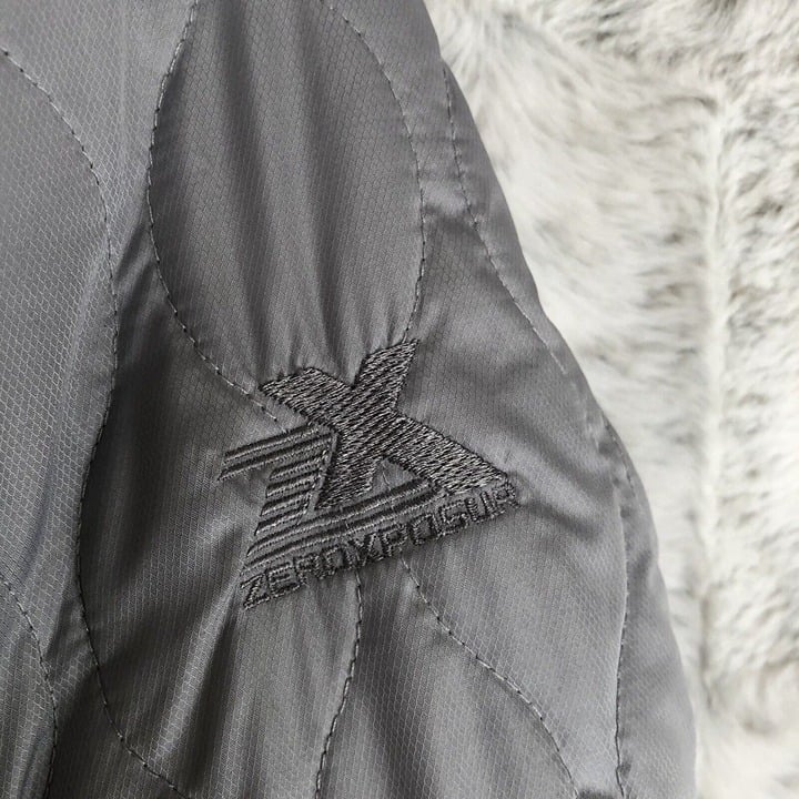 Personality ZeroXposur Women´s L Puffer jacket Gray Collared Full Zip Long Sleeve Pockets Jtne3m8te just buy it