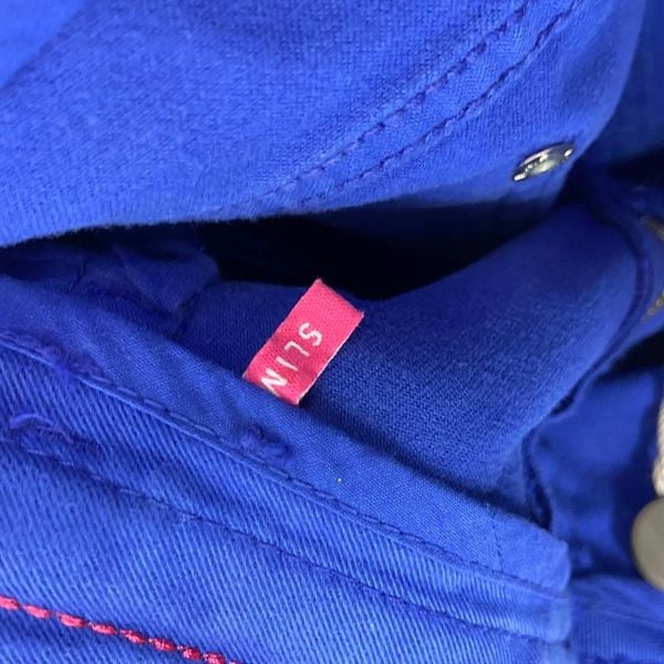 Exclusive BluGirl Folies Blue Asymmetrical Zip Slim Jean NWT Womens 42 or US 6 KxVWOXV6Z Factory Price
