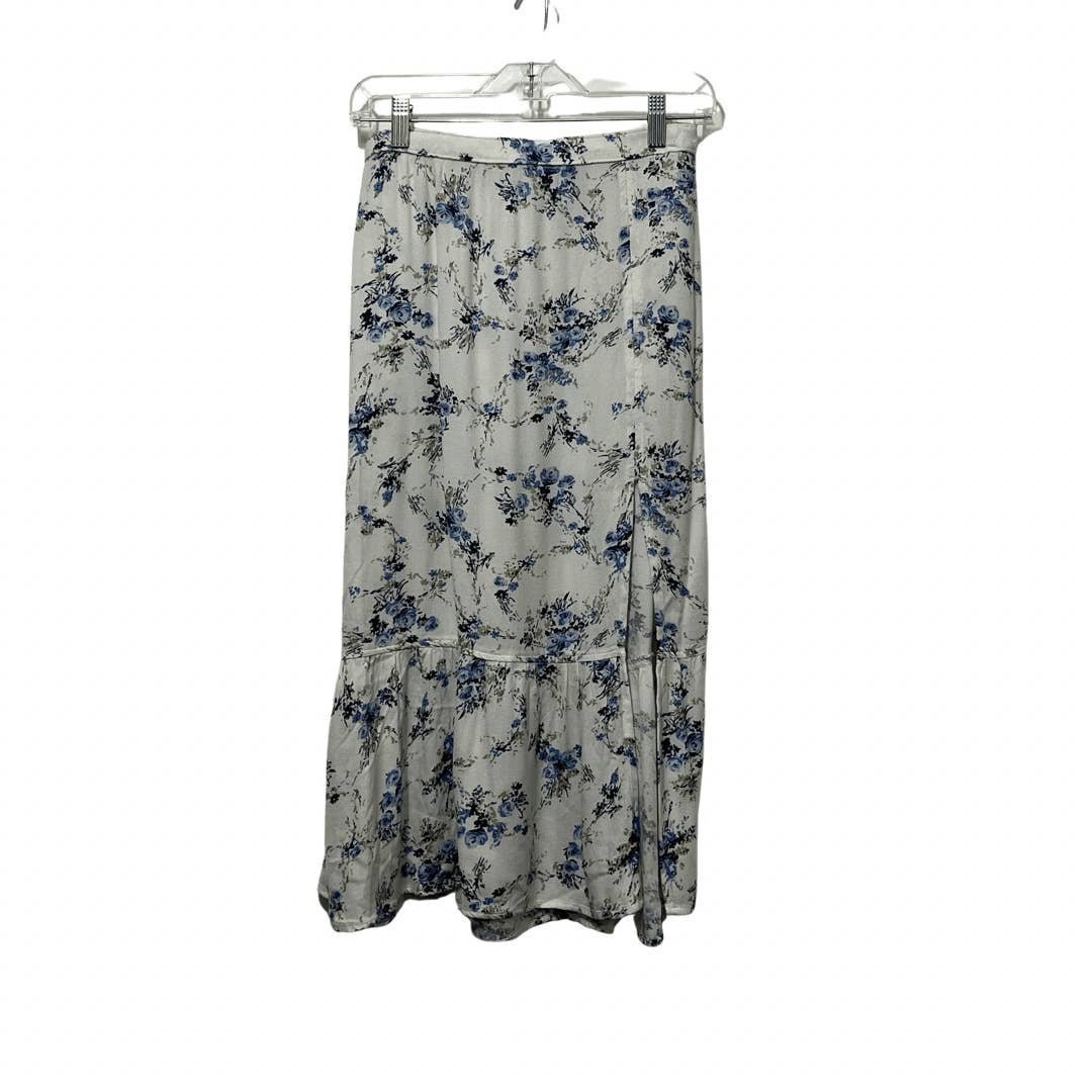 Beautiful Abercrombie & Fitch Floral Ruffle Midi Skirt 
