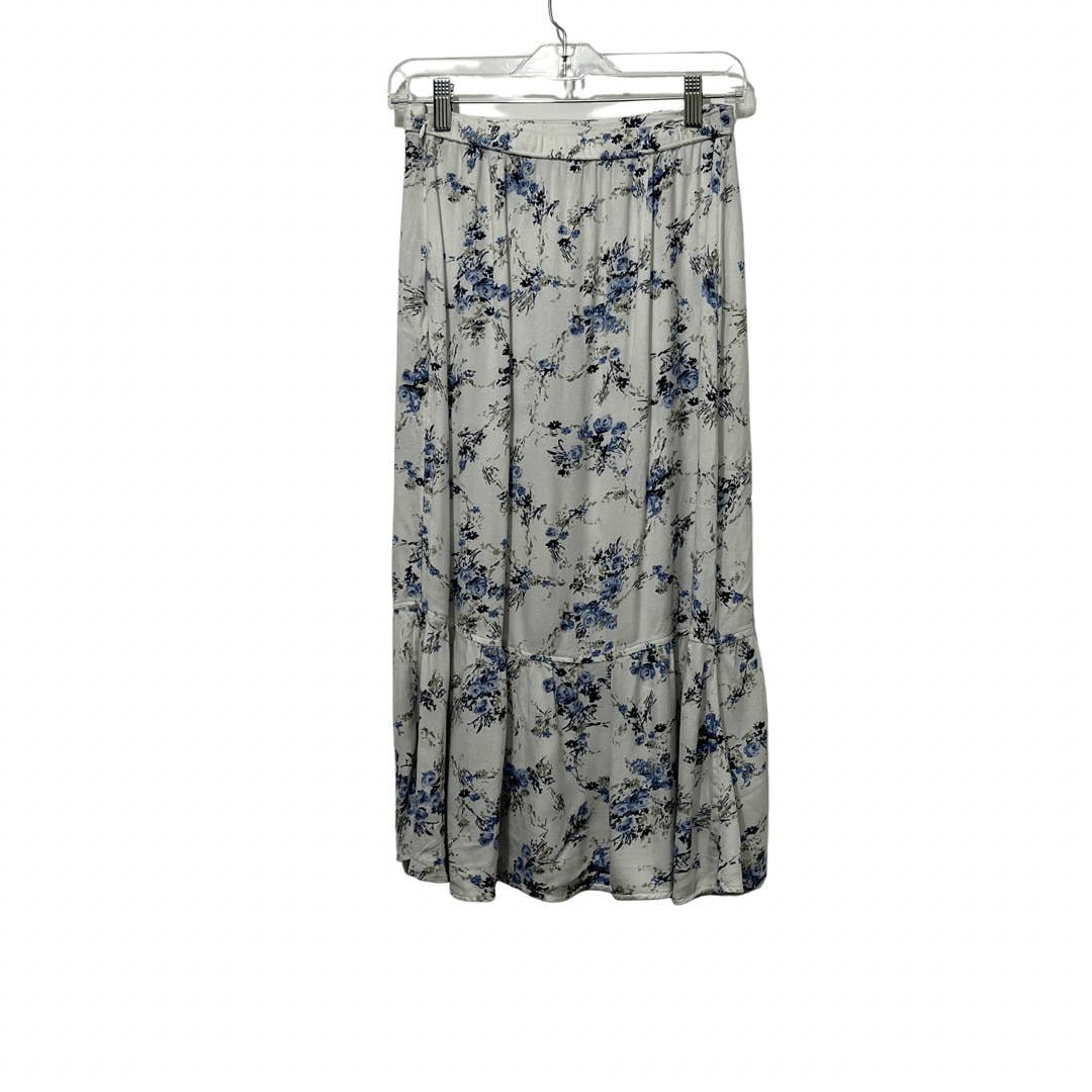 Beautiful Abercrombie & Fitch Floral Ruffle Midi Skirt with Slit Size S nKwGhWJ3d well sale