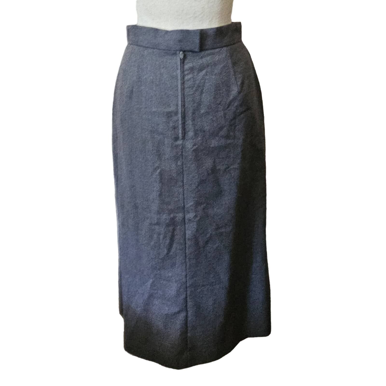 good price Vintage Grey Wool Midi Skirt With Pockets Size Small PN8iQQEXn just for you