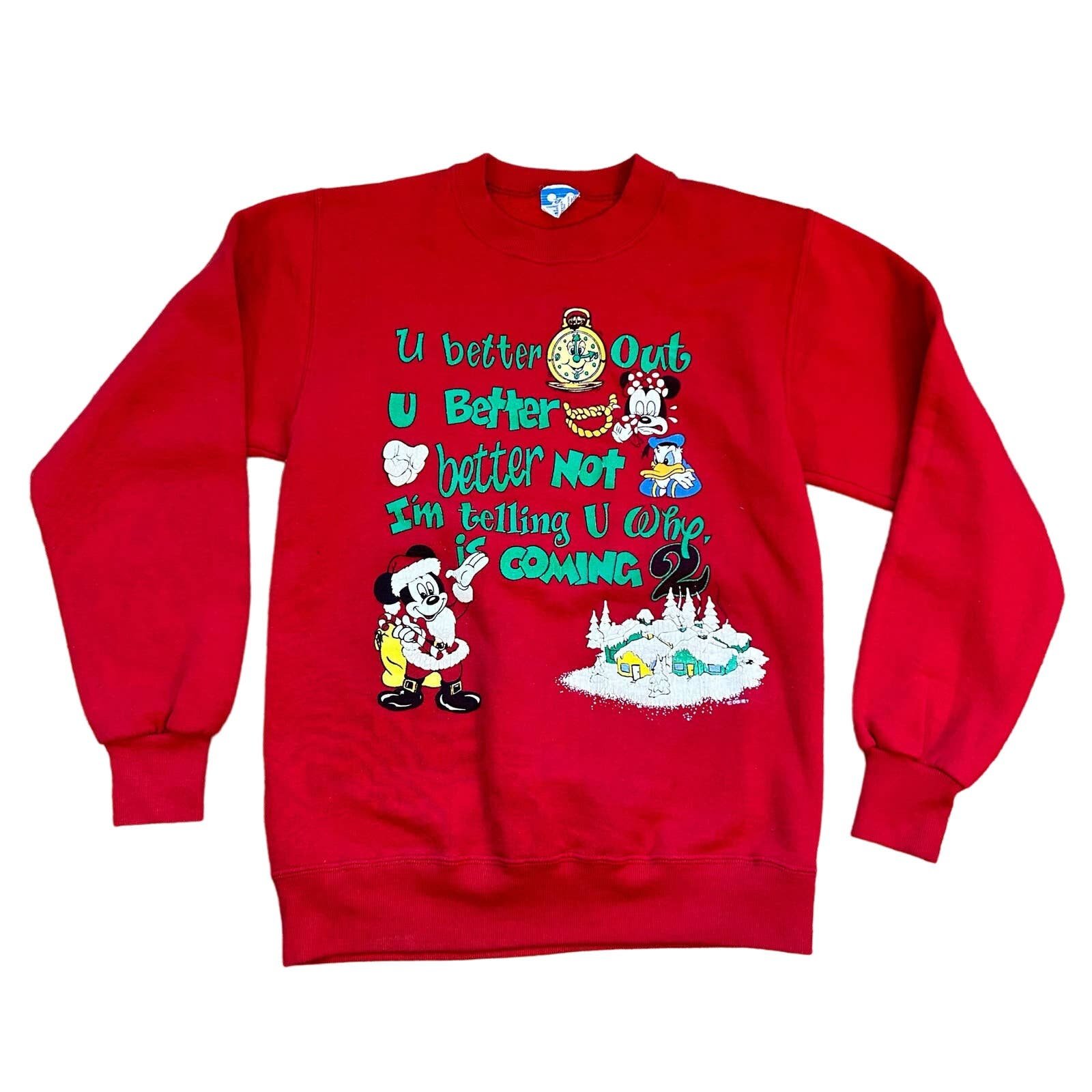Stylish Vintage Disney Christmas Sweater Crewneck Sweat