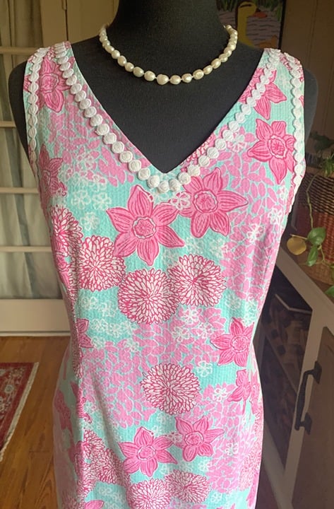 high discount Lilly Pulitzer Vintage Cotton Floral Embroidered Lined Dress sz 10 EUC NE517Tobm outlet online shop