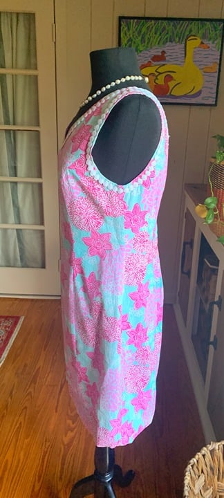 high discount Lilly Pulitzer Vintage Cotton Floral Embroidered Lined Dress sz 10 EUC NE517Tobm outlet online shop