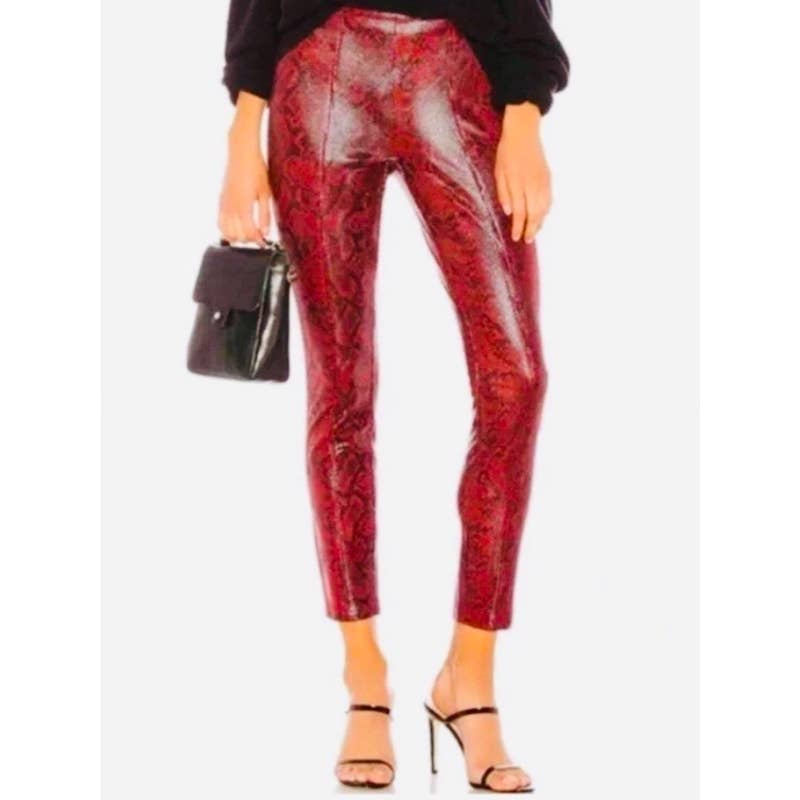 Custom BLANKNYC Red Snakeskin Faux Leather Chic Retro P