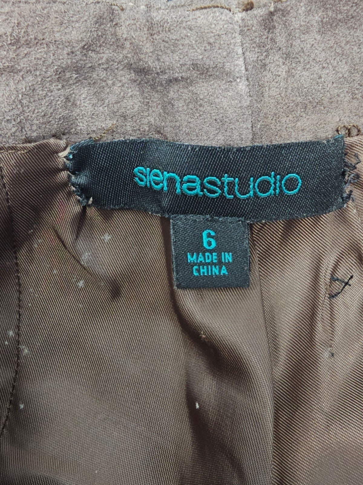 Personality Siena Studio Womens Leather Pants Size 6 Suede Brown Straight Mid Rise lbu7Fw6pC Novel 