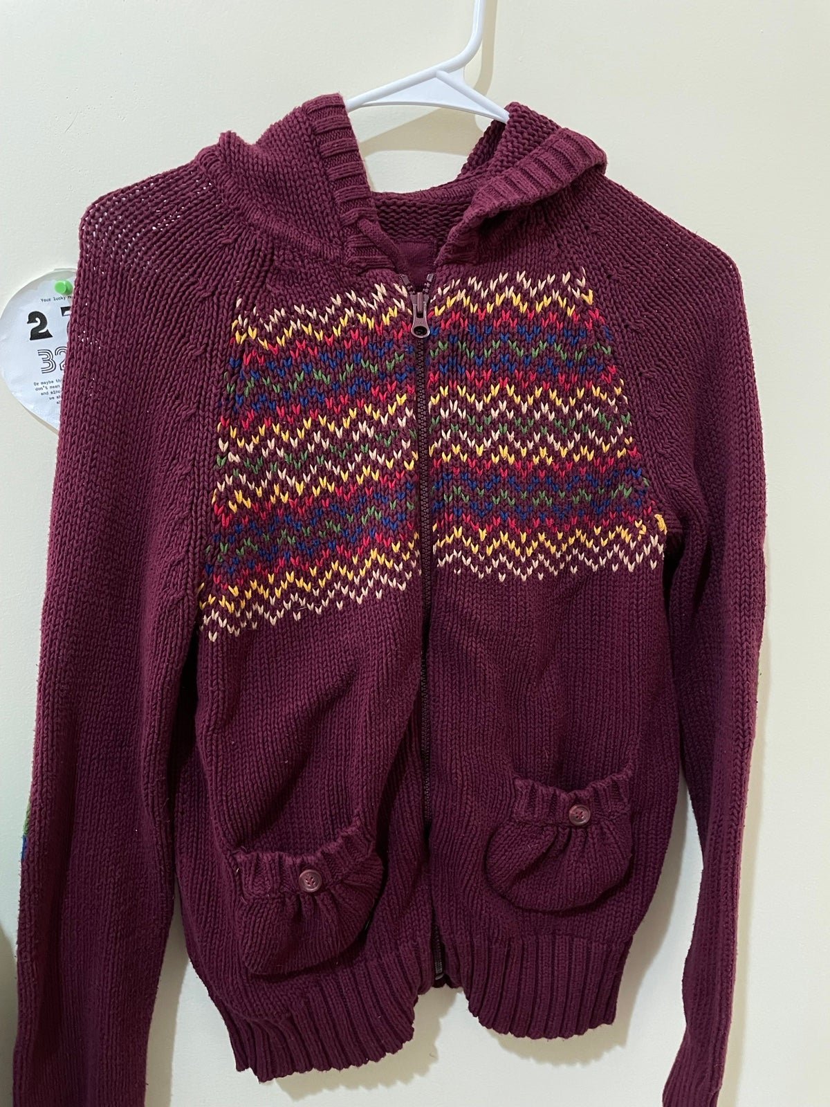 Great Burgundy knit zip up sweater lnVfi6LVL on sale