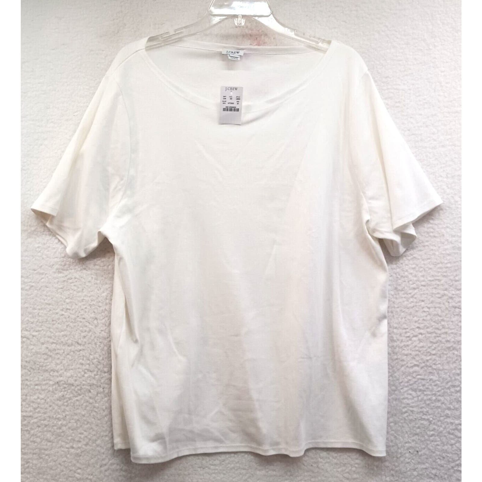 Elegant J. Crew Cotton Crewneck T-Shirt Size 3XL White 
