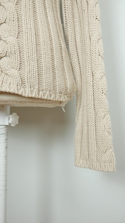 Buy Y2K Arizona Tan Cable Knit Mock Neck Sweater Minimalist XL IGbtoJrG1 hot sale