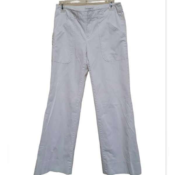 Stylish Banana Republic White Straight Leg Women´s Trousers Pants Sz 4 oATSrtgW5 New Style